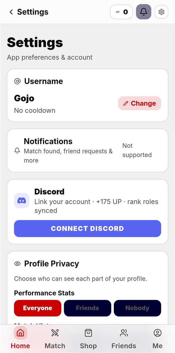 ARCK app screen